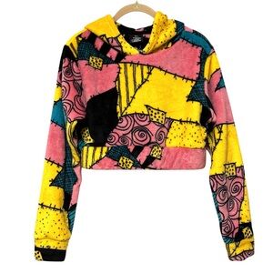 NWT Nightmare Before Christmas Sally patchwork crop hoodie